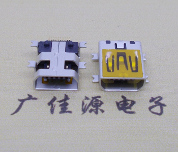 山西迷你USB插座,MiNiUSB母座,10P/全贴片带固定柱母头