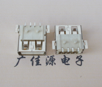 山西USB AF方形脚 贴片母座 1.0/1.2柱子直边接口