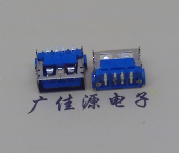 山西AF短体10.0接口 蓝色胶芯 直边4pin端子SMT