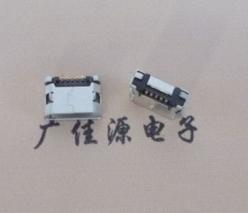 山西MICRO USB接口 90度卧式母座 插板有柱直边