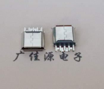山西Micro USB母座 防水接口焊线夹板式悬空翻边