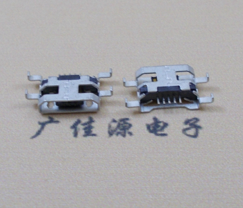 山西MICRO USB 5PIN接口 沉板1.6MM 四脚插板无导位