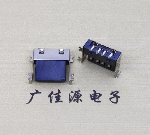 山西薄胶芯母座 USB2.0卧式贴板A母10.0短体尺寸
